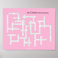 Kreuzworträtsel Puzzle Grumpy Spaß Pink