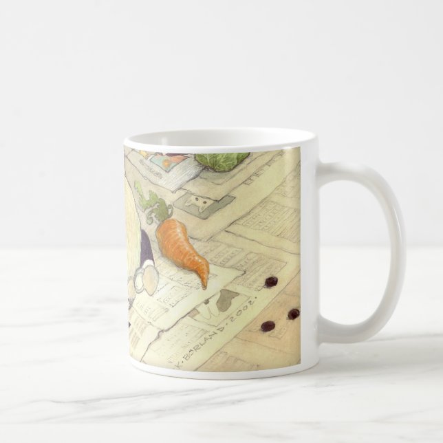 Kreuzworträtselkaninchen Kaffeetasse (Rechts)