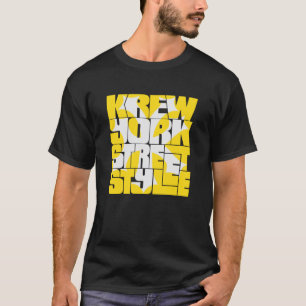KREW YORK STREET STILE - FETTMARKEN UND LOGO T-Shirt