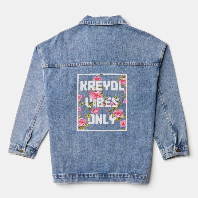 Kreyol Haiti Pride Creole Karibik Haitian Jeansjacke (Rückseite)