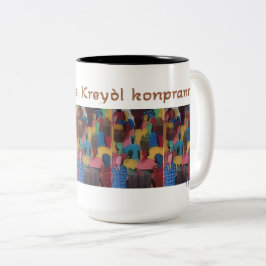 Kreyol Pale, Kreyol Konpran - Haitianisches Sprich Zweifarbige Tasse