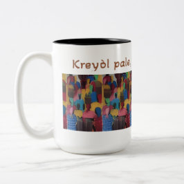 Kreyol Pale, Kreyol Konpran - Haitianisches Sprich Zweifarbige Tasse
