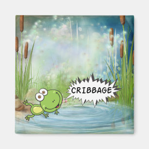 Kribbage Frog Magnet
