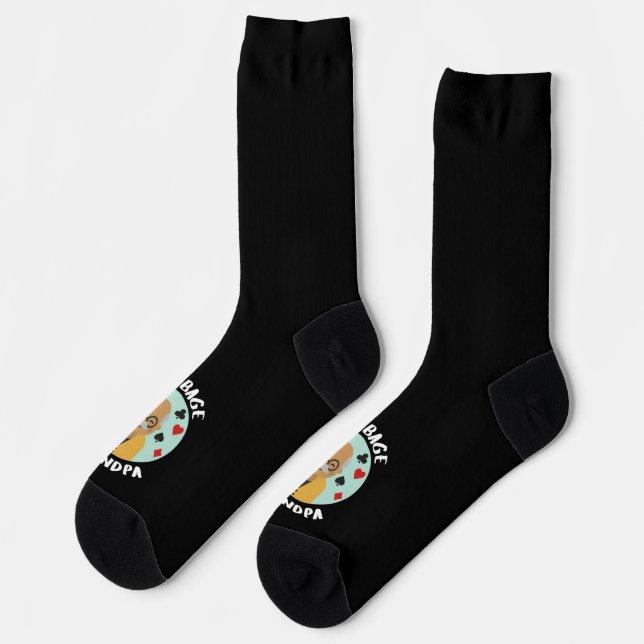 Kribbage Opa - lustige Kribage Socken (Linkes Detail)