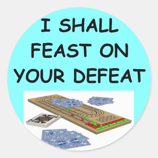 Kribbage Runder Aufkleber (Vorderseite)