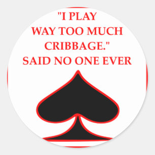 KRIBBAGE RUNDER AUFKLEBER