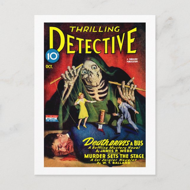 Kribbeleuchtender Detektiv (Okt. 1943) Postkarte (Vorderseite)
