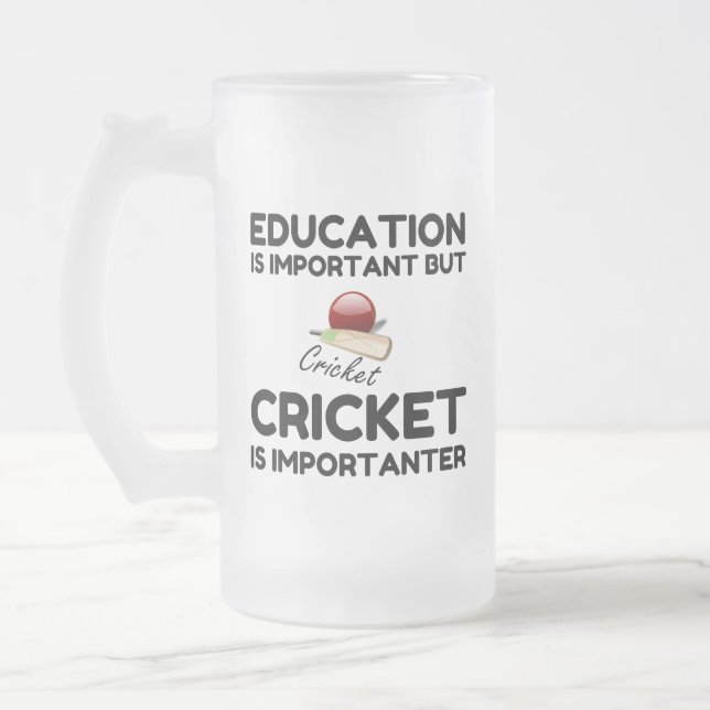 KRICKE IST WICHTIG MATTGLAS BIERGLAS (Links)
