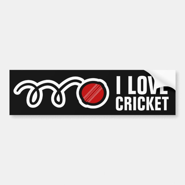 Kricket-Autoaufkleber der Liebe I für Fans und Autoaufkleber (Vorne)