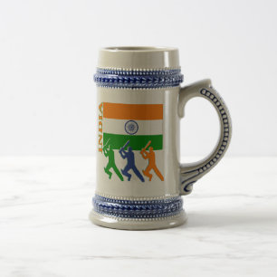 Kricket Indien Bierglas