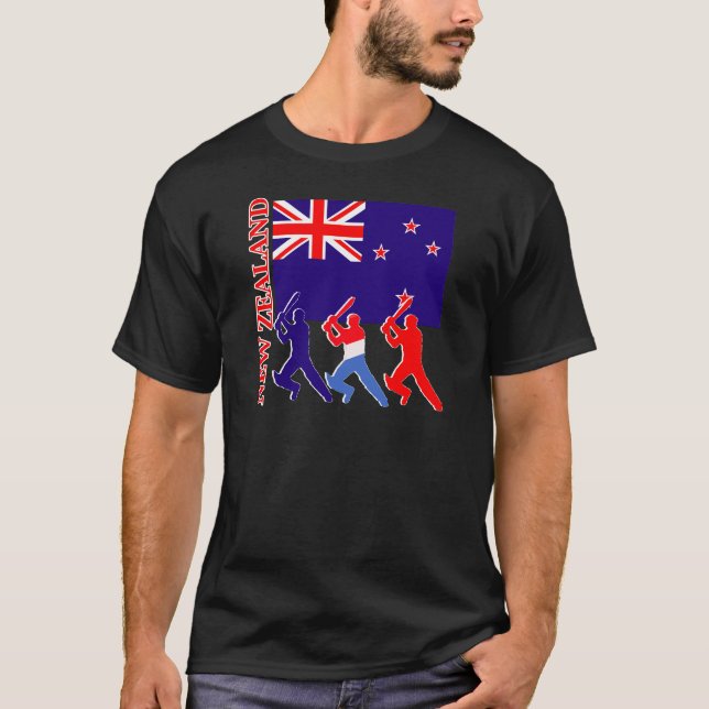 Kricket Neuseeland T-Shirt (Vorderseite)