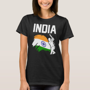 Kricket Patriotic Indian Players Flag Indien T-Shirt