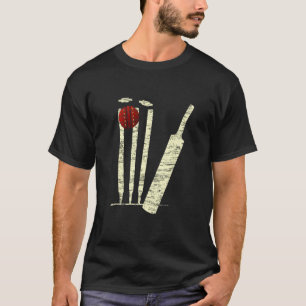 Kricket-Schläger Ball Stumps Bowled Out Kricketspi T-Shirt