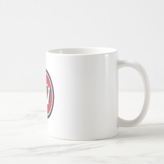 Kricket-Spieler-Schlagen-Kreis Retro Kaffeetasse