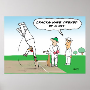 Kricket-Tor - lustiges Kricket Poster