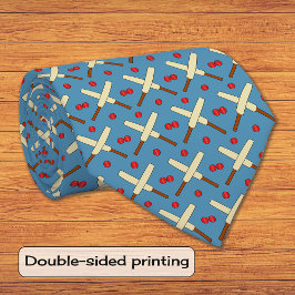 Kricketschläger wiederholen Muster blau Krawatte