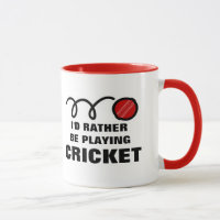 Kricketspieler-Tasse mit lustigem Zitat