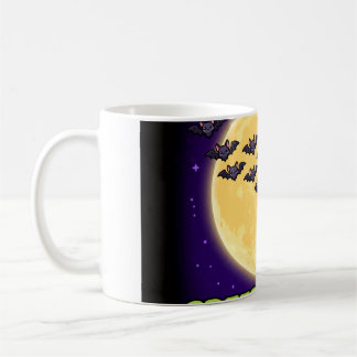 Kriech es echt Fledermäuse Mond Halloween Kaffeetasse