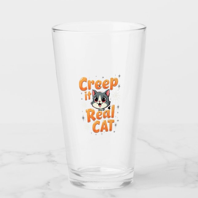 Kriech es echt Katze 2 Glas (Vorderseite)