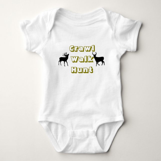 Kriechen, Laufen, Jagen Baby Strampler (Vorderseite)