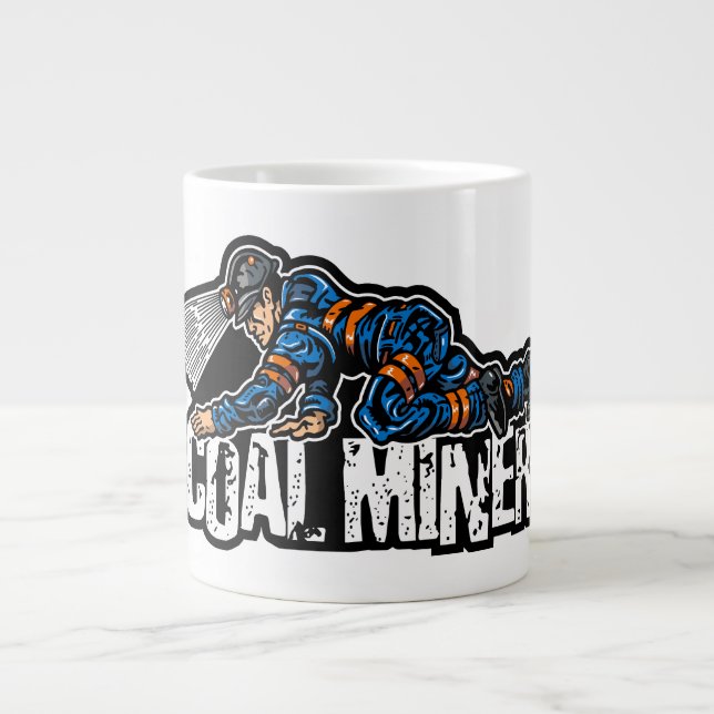 kriechender Kohlebergmann Jumbo-Tasse (Vorderseite)