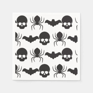 Kriechendes Halloween - Skull, Spione & Bat Serviette