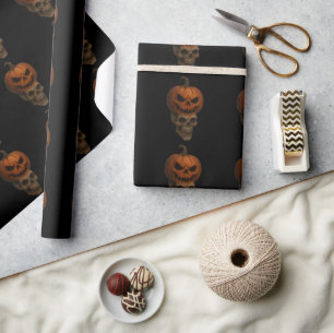 Kriechendes realistisches Halloween-Kürbiskuschels Geschenkpapier