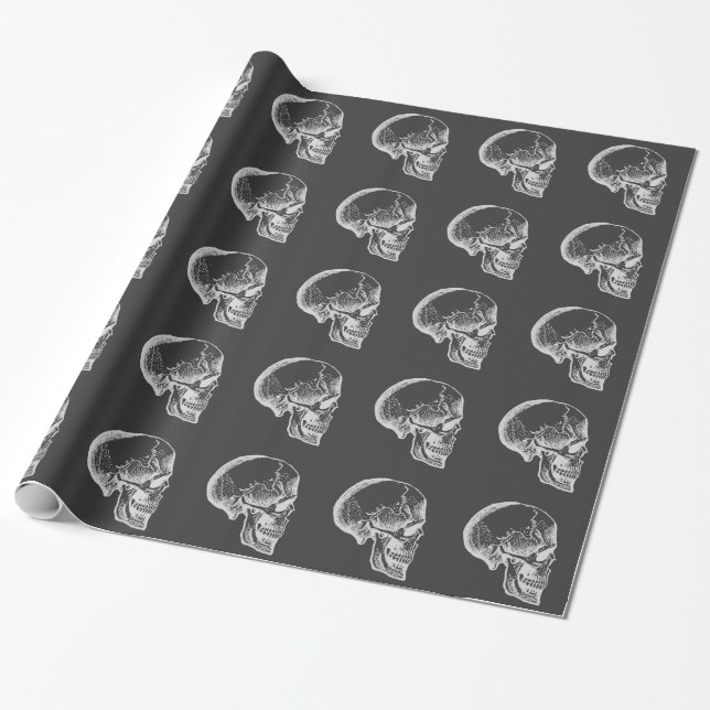 Kriecher Halloween Skull Geschenkpapier (Ungerollt)