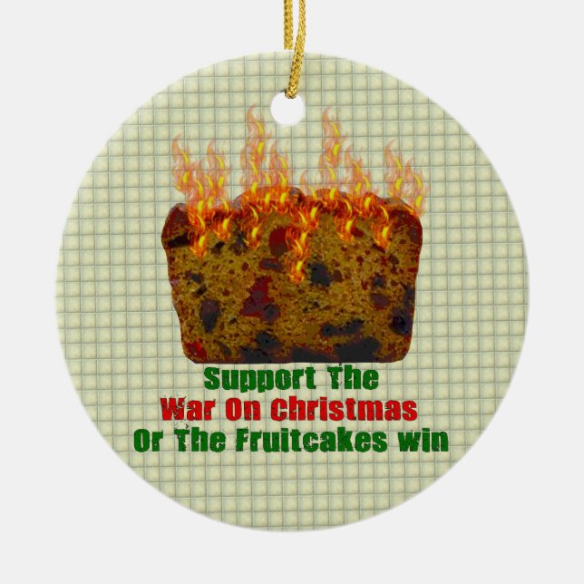 Krieg auf Fruchtkuchen Keramikornament (Vorne)