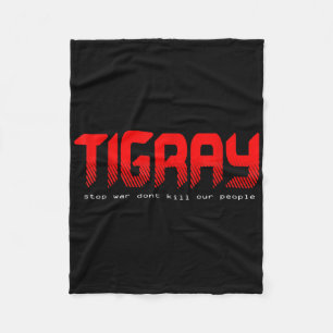 Krieg beenden in Tigray Äthiopien Tigrayflag Karte Fleecedecke