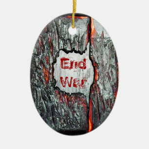 Krieg beenden keramikornament