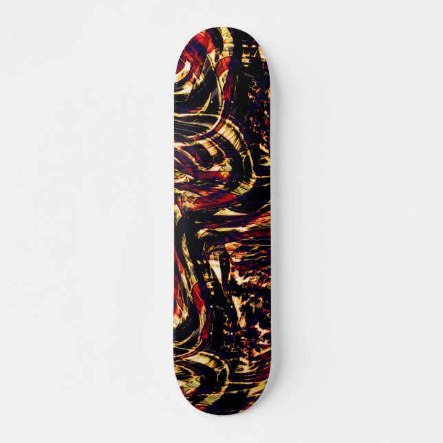 Krieg der goldenen Bänder gegen Rot, in dunklem Fo Skateboard (Vorne)