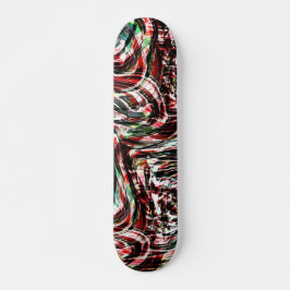 Krieg der grünlichen Zyanenstreifen gegen Rot Skateboard