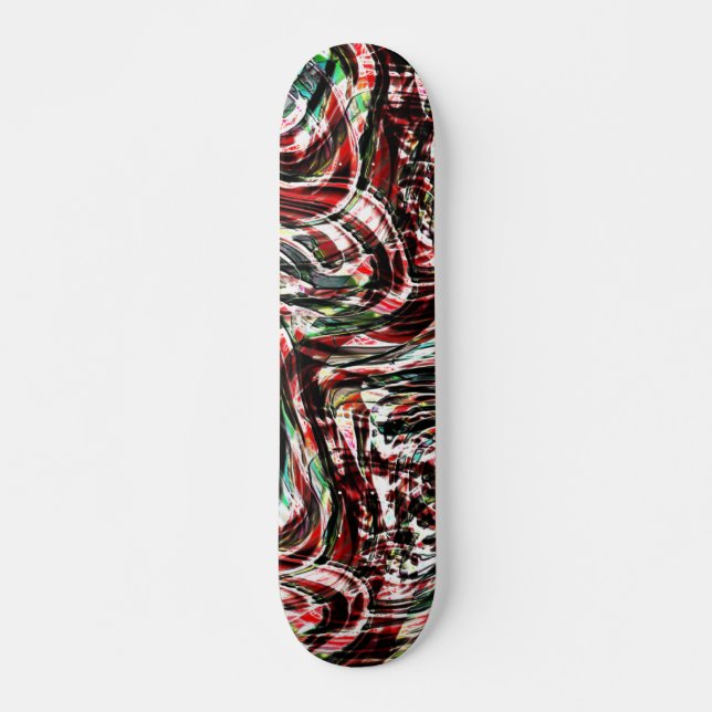 Krieg der grünlichen Zyanenstreifen gegen Rot Skateboard (Vorne)