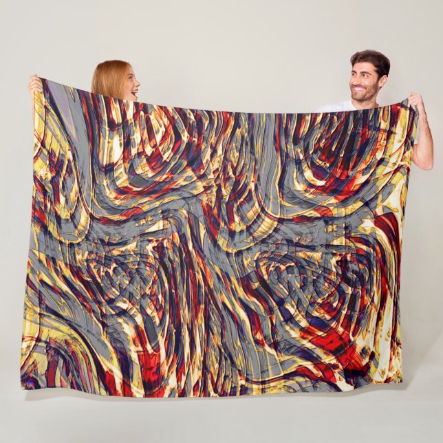 Krieg der Orangenbänder gegen Rot, über Graufonds Fleecedecke (Beispiel)