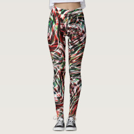 Krieg der roten Bänder gegen Cyan Leggings