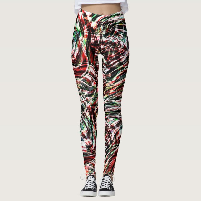 Krieg der roten Bänder gegen Cyan Leggings (Vorderseite)