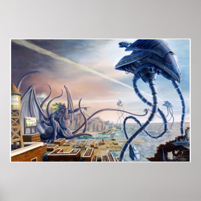 Krieg der Welten Vs. Cthulhu Poster (Vorne)