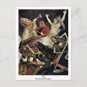 Krieg durch Arnold Bocklin Postkarte