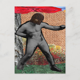 Krieg & Frieden & Der Narzisst (Surrealistische Co Postkarte