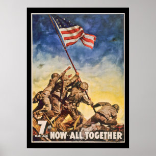 Krieg II: Loan Soldiers and Flag Poster