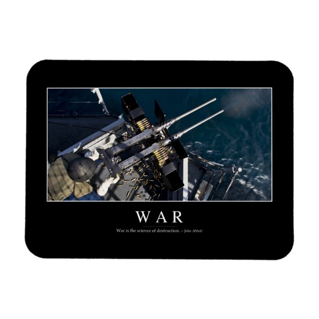 Krieg: Inspiration Zitat 3 Magnet (Horizontal)