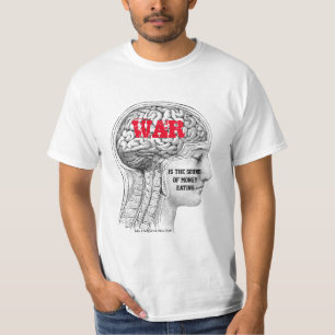 KRIEG ist das Geräusch des Geldes, das ein Mikro- T-Shirt