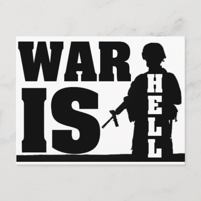 Krieg ist Hell Postkarte (Vorderseite)