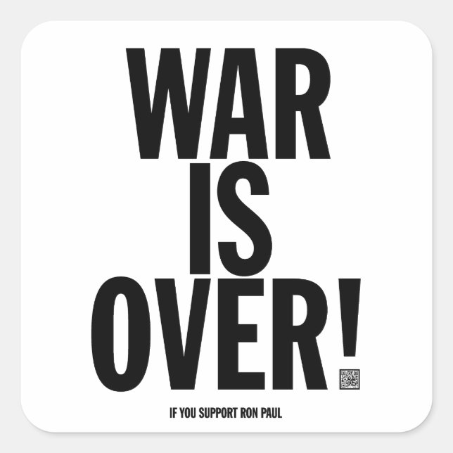 Krieg ist über Sticker Set (Vorderseite)