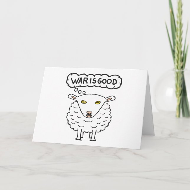 Krieg - Krieg ist gut Feiertagskarte (Vorderseite)