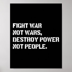 Krieg nicht Kriege zerstören Power nicht Menschen Poster