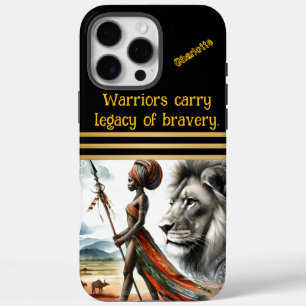 Krieg steht vor afrikanischem Hintergrund hoch iPhone 16 Pro Max Hülle