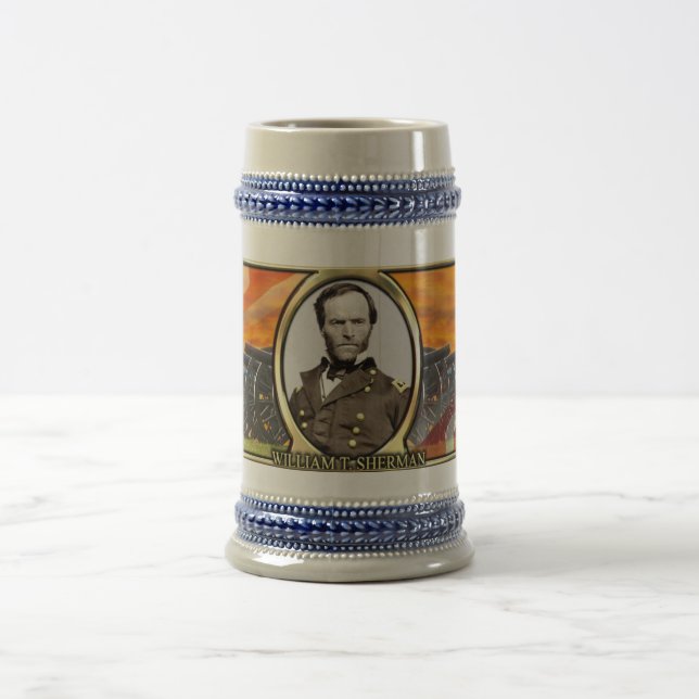 Krieg Stein Williams T. Sherman Civil Bierglas (Mittel)