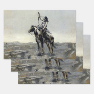 „Krieg“ Western Painting von Charles M. Russell Geschenkpapier Set